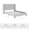 Martha Stewart Kay Full Upholstered Platform Bed w/Channel Stitched Wingback Headboard/Cushioned Siderails, Gray TW-3WDB03B-F-GY-MS - alternate 3